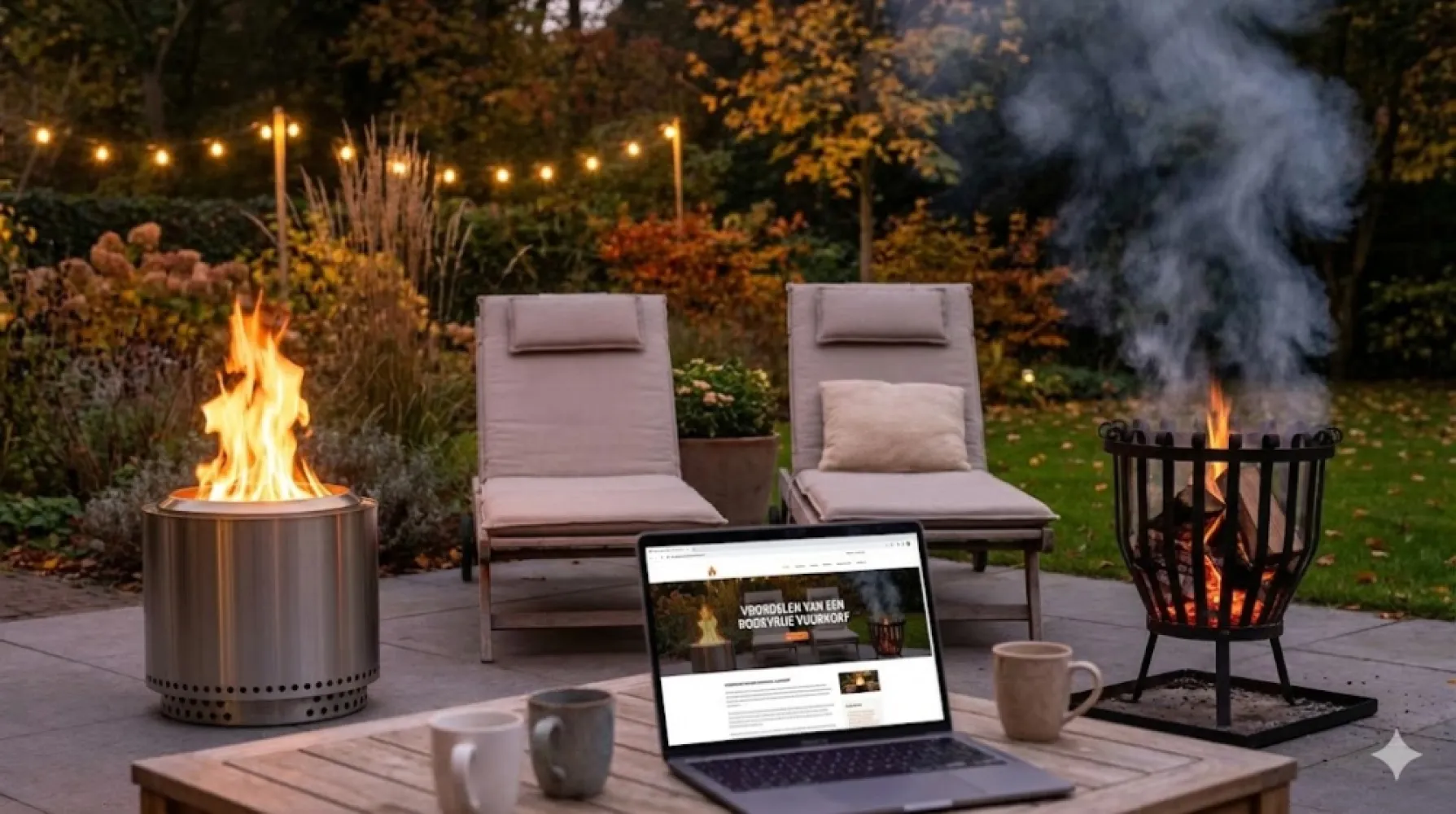 Wat zijn de voordelen van een rookvrije vuurkorf ten opzichte van een traditionele vuurkorf?