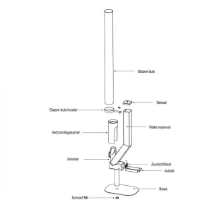 NoSmoky | 140 CM | Pellet Heater | Rocket heater