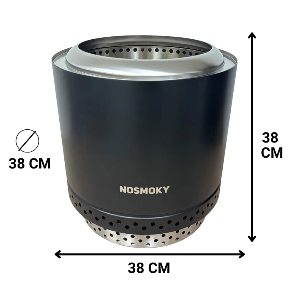 NoSmoky | Zwart | Maat M | Rookvrije vuurkorf