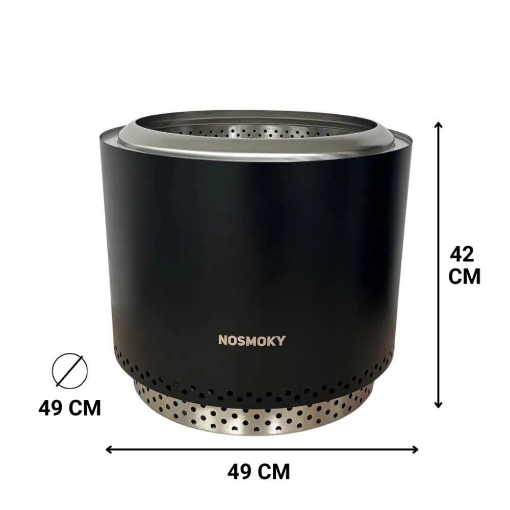 NoSmoky | Zwart | Maat L | Rookvrije vuurkorf