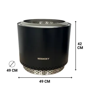 NoSmoky | Zwart | Maat L | Rookvrije vuurkorf