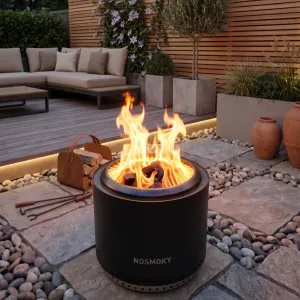 NoSmoky Zwart L | Rookvrije vuurkorf Ø49cm