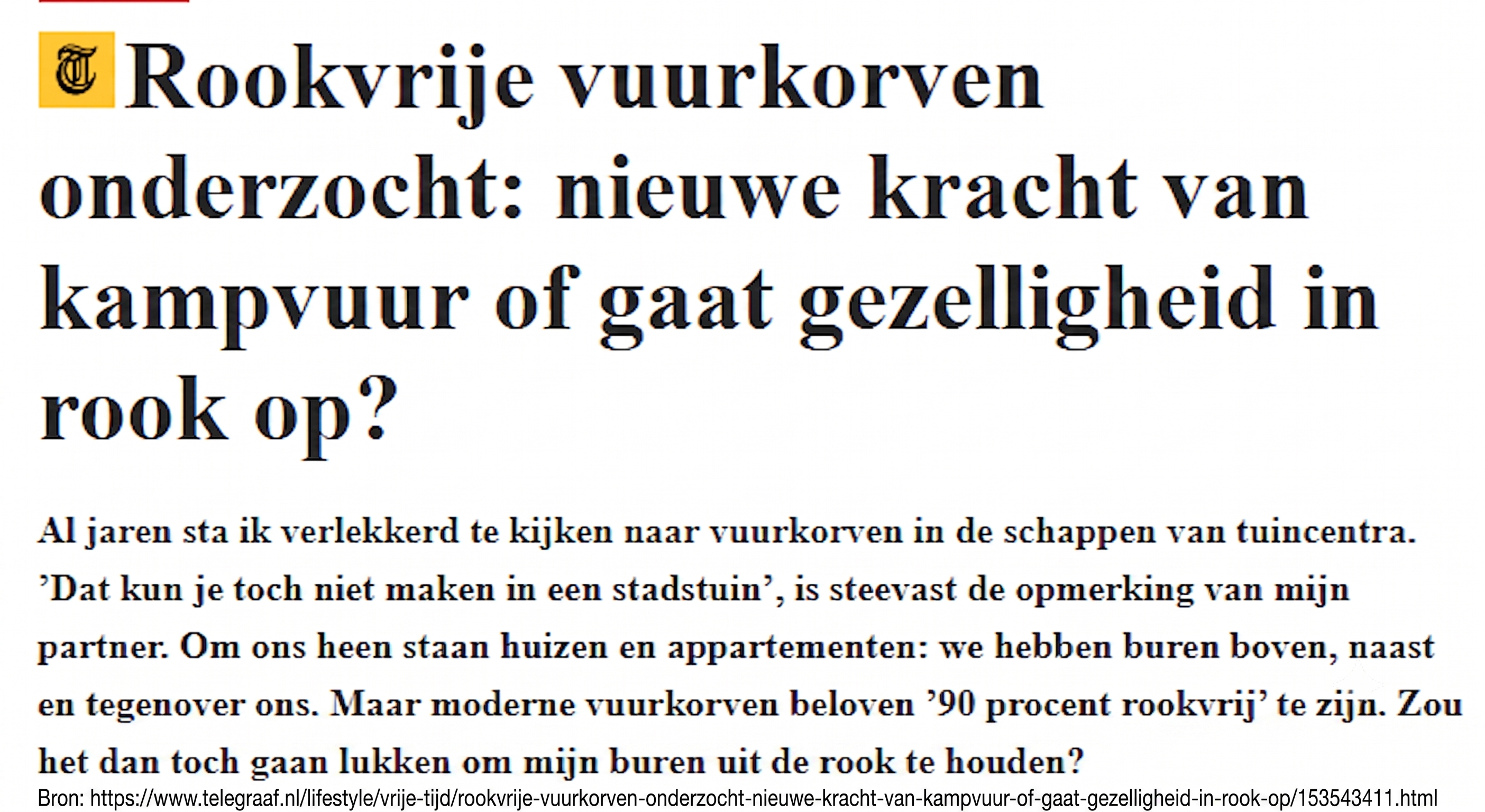 Onafhankelijk getest door De Telegraaf: Onze rookvrije vuurkorven doen écht wat ze beloven