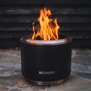 NoSmoky Zwart L | Rookvrije vuurkorf | Ø49cm | 42cm hoog
