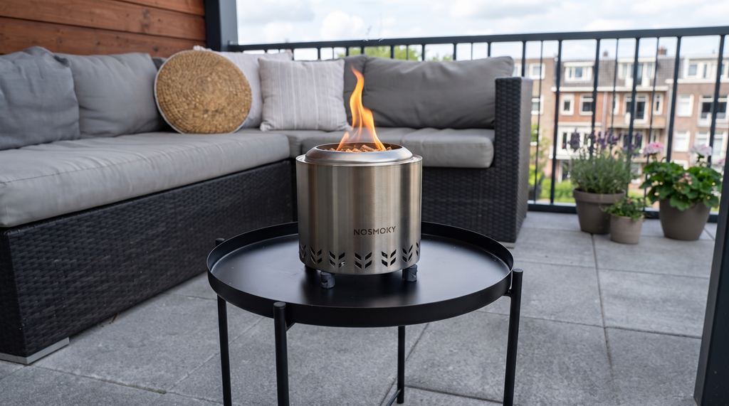 Een vuurkorf op het balkon, mag dat?