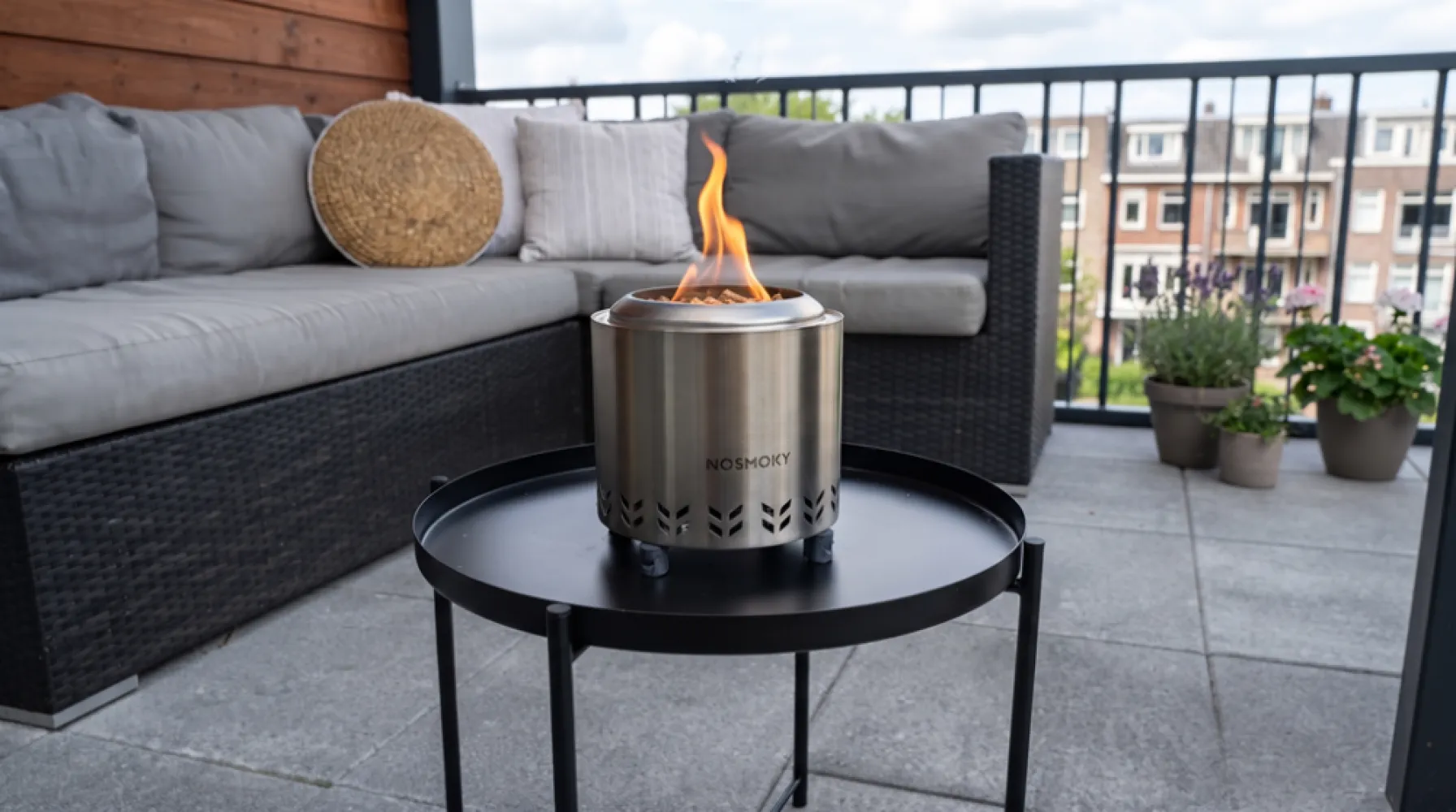 Een vuurkorf op het balkon, mag dat?