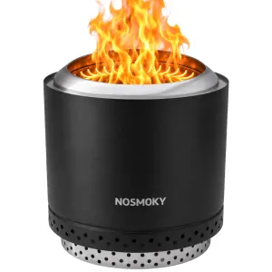 NoSmoky Zwart M | Rookvrije vuurkorf | Ø38cm | 38cm hoog
