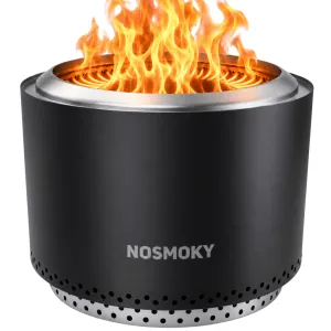 NoSmoky Zwart L | Rookvrije vuurkorf | Ø49cm | 42cm hoog