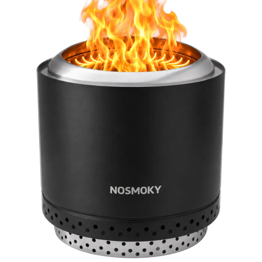 NoSmoky Zwart M | Rookvrije vuurkorf | Ø38cm | 38cm hoog