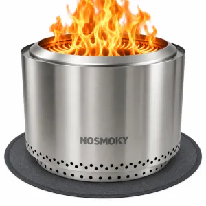 NoSmoky Hittebestendige vuurkorf mat | 59cm Ø | Geschikt voor Maat L | Ook voor BBQ