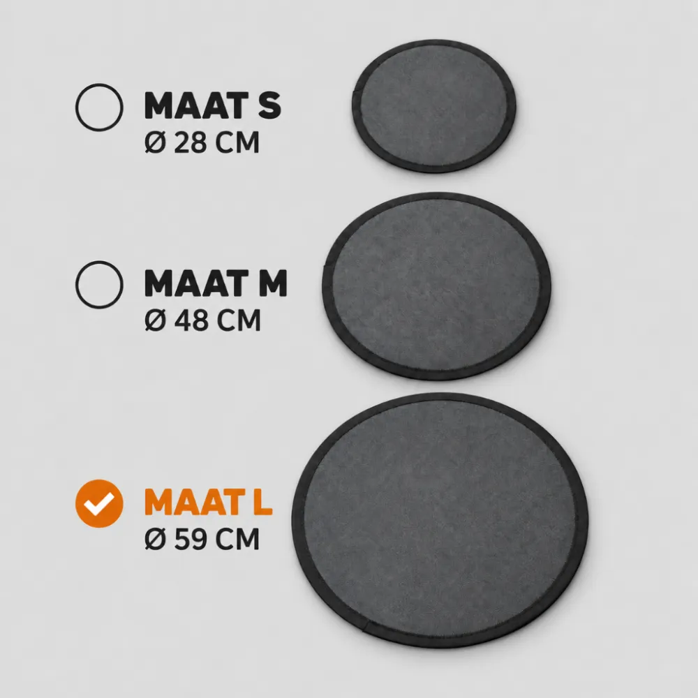 NoSmoky Hittebestendige vuurkorf mat | 59cm Ø | Geschikt voor Maat L | Ook voor BBQ