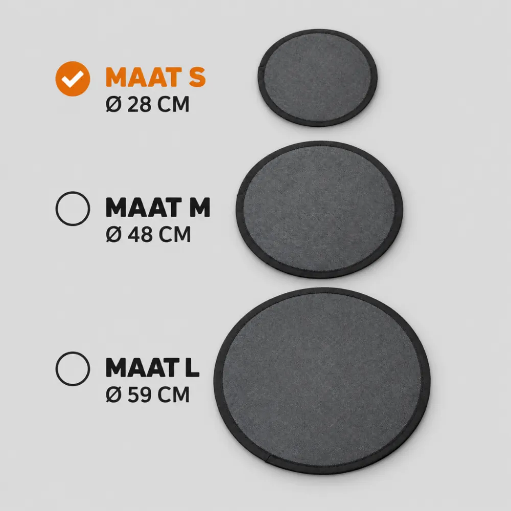 NoSmoky Hittebestendige vuurkorf mat | 28cm Ø | Geschikt voor Maat S | Ook voor BBQ