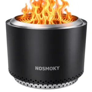NoSmoky Zwart L | Rookvrije vuurkorf | Ø49cm | 42cm hoog